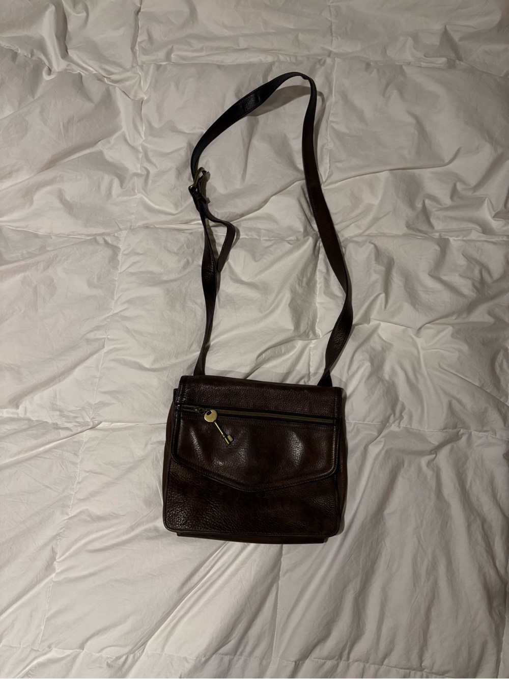 Fossil Brown Vintage Bag Crossbody Bag - Classic Organizer